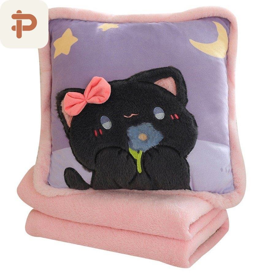 Flower Animal Square Pillow-Blanket
