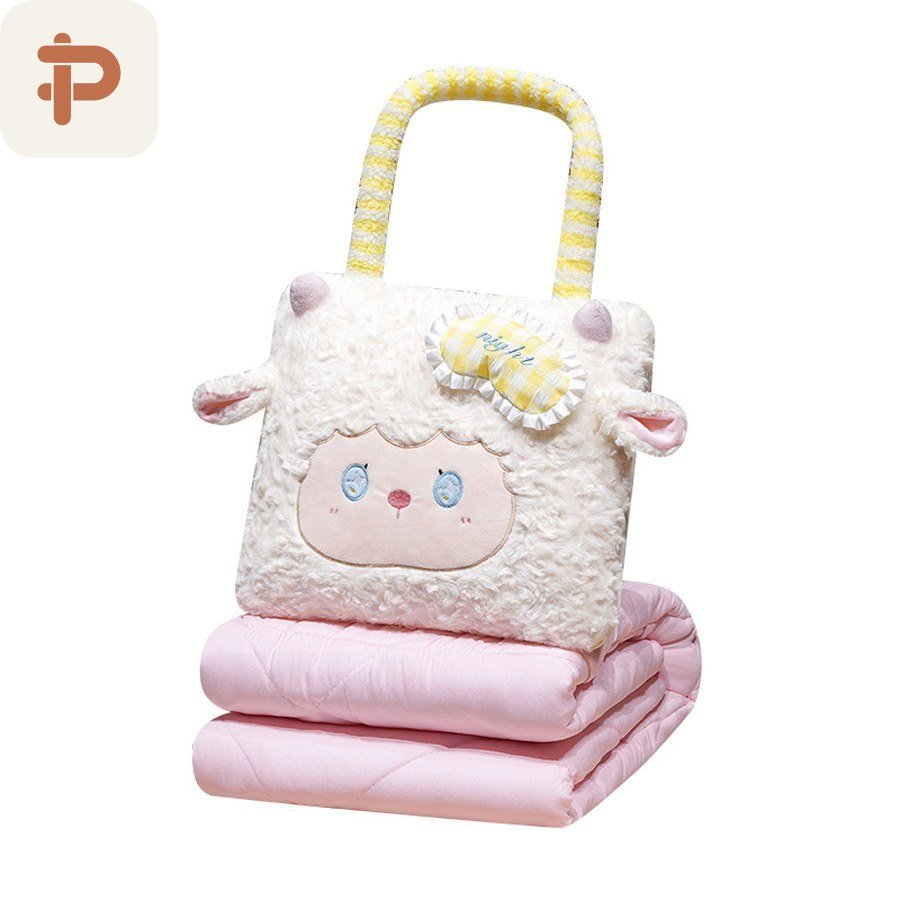 Sheep Tote Pillow-Quilt 2-in-1