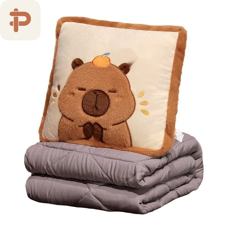 Capybara Square Pillow-Quilt, 2 Sizes