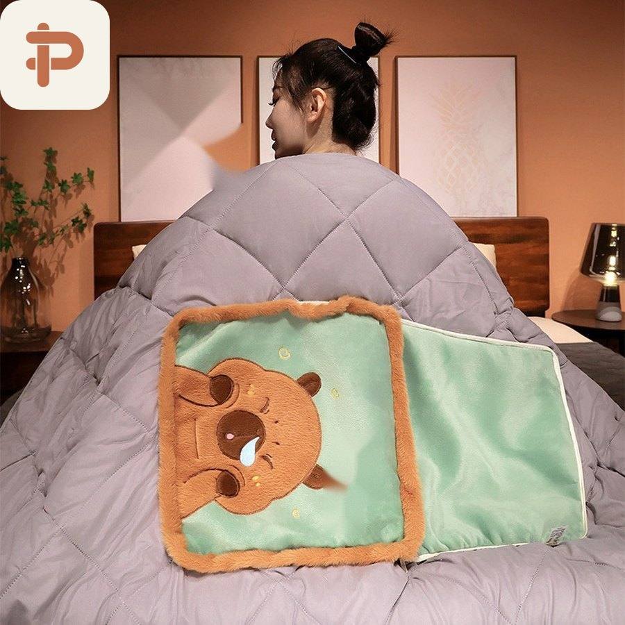 Capybara Square Pillow-Quilt, 2 Sizes