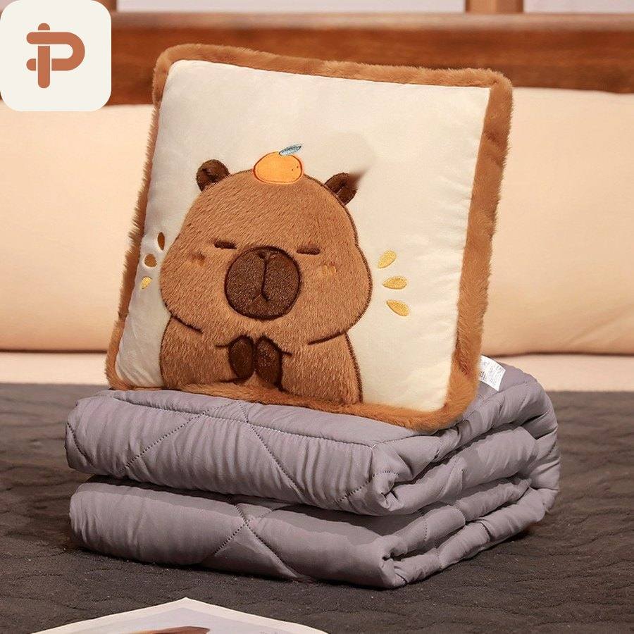 Capybara Square Pillow-Quilt, 2 Sizes