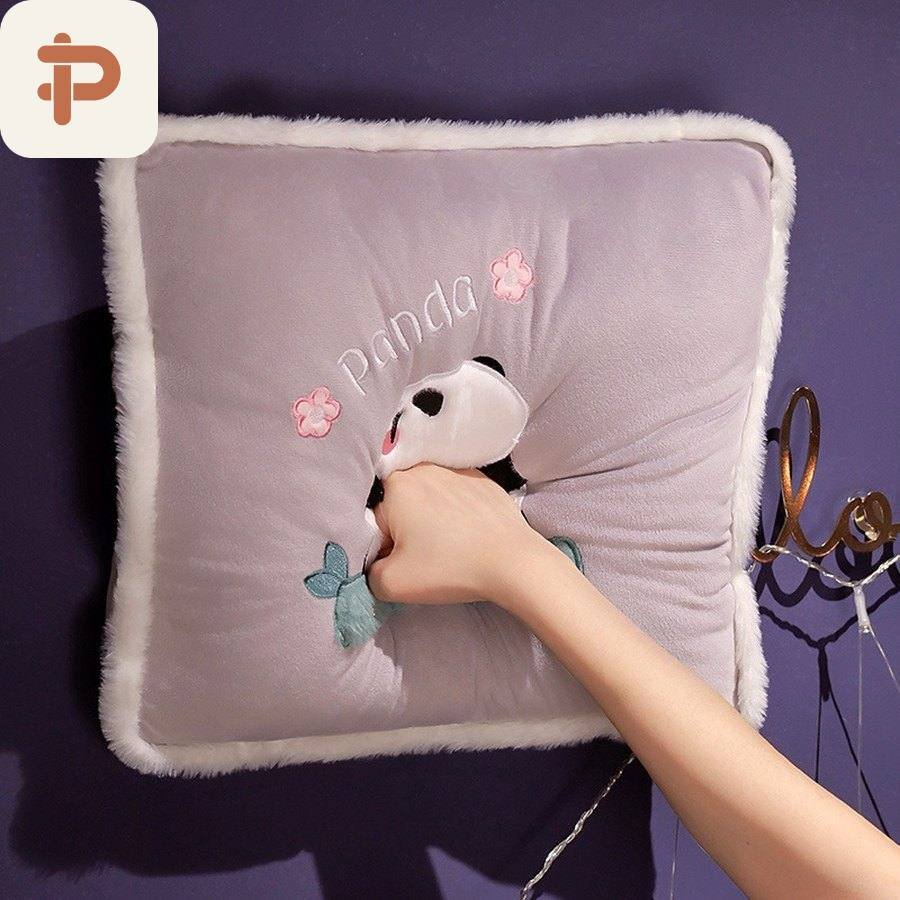 Panda Silhouette Pillow-Blanket 3-in-1