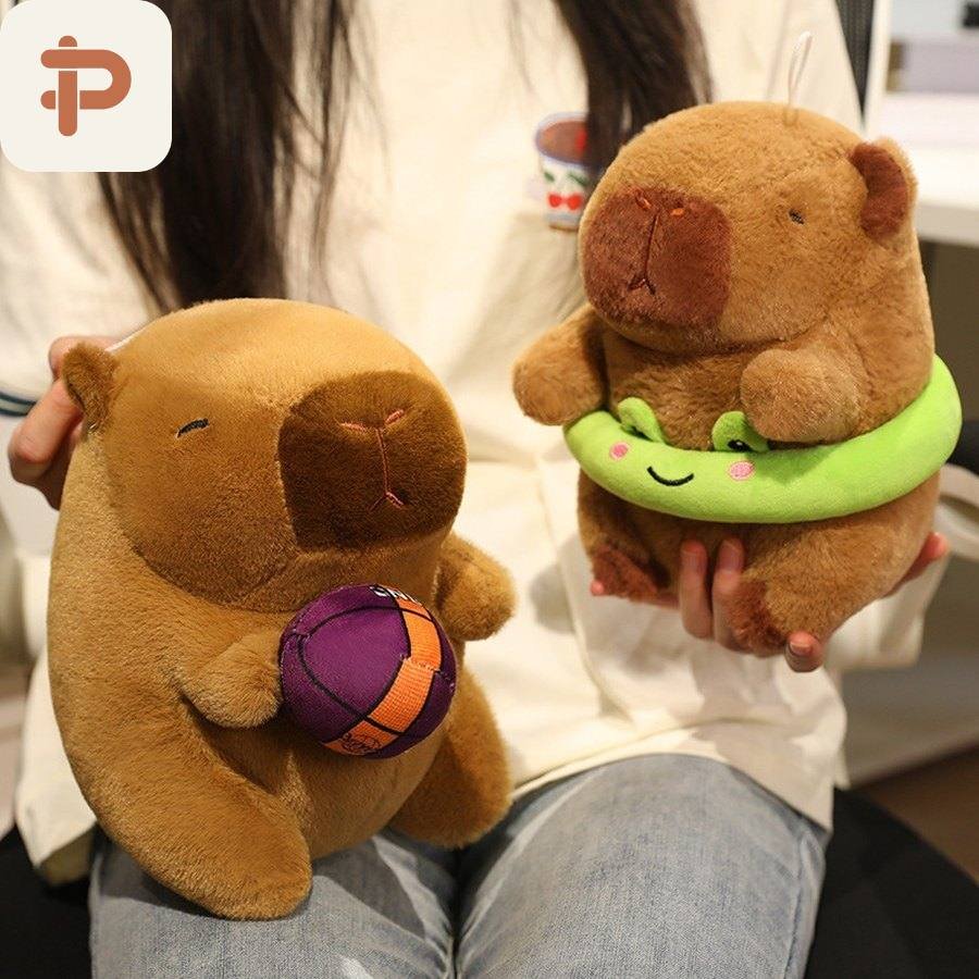 Capybara Plush with Swim Ring & Outfits