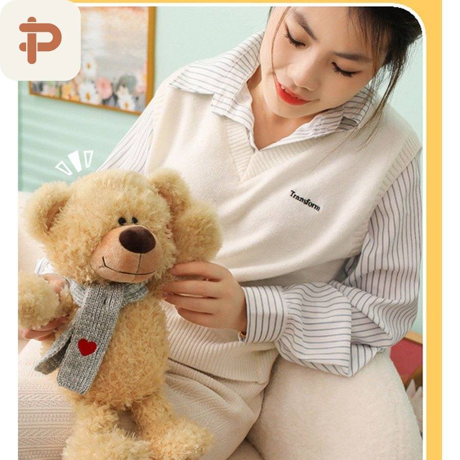 Cloud Bear & Bunny Plush with Scarf