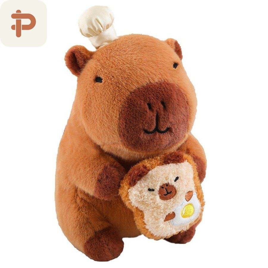 Chef Capybara Plush with Snacks