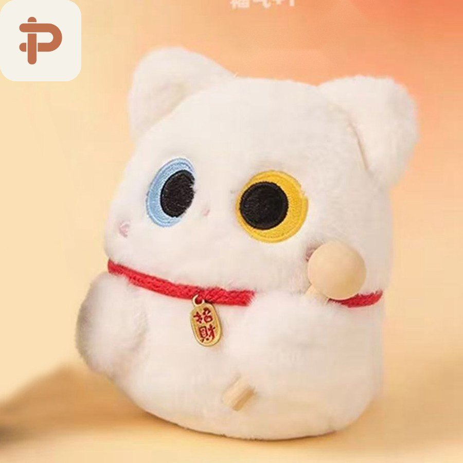Wooden-Fish Lucky Cat Plush
