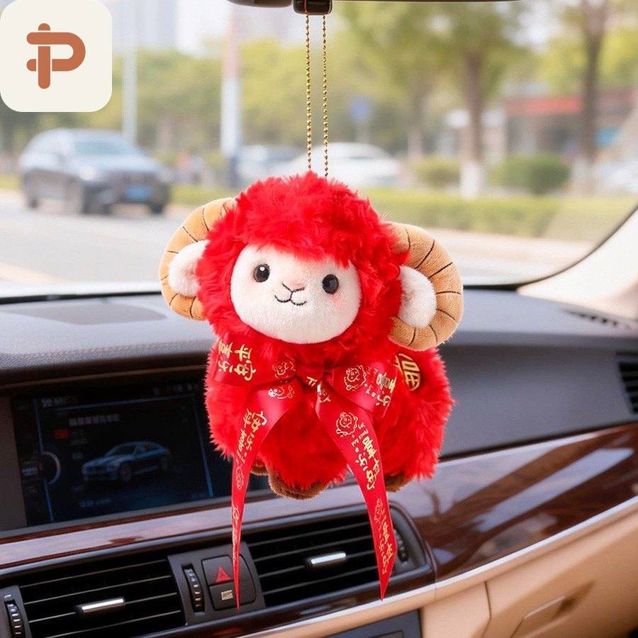 Red Lucky Lamb Plush, Lunar New Year