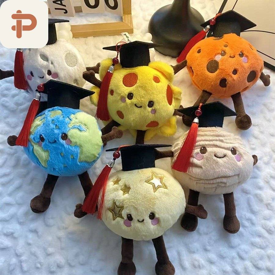 Graduation-Cap Planet Plush Toys