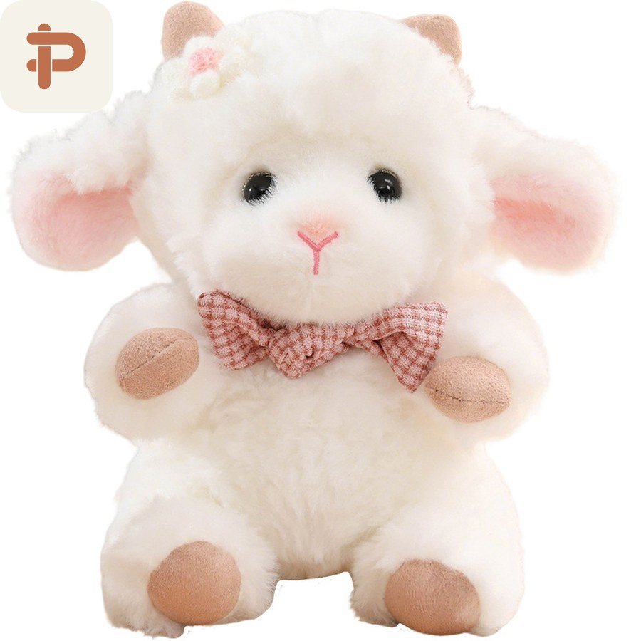 Bow-Tie Lamb Plush Toy