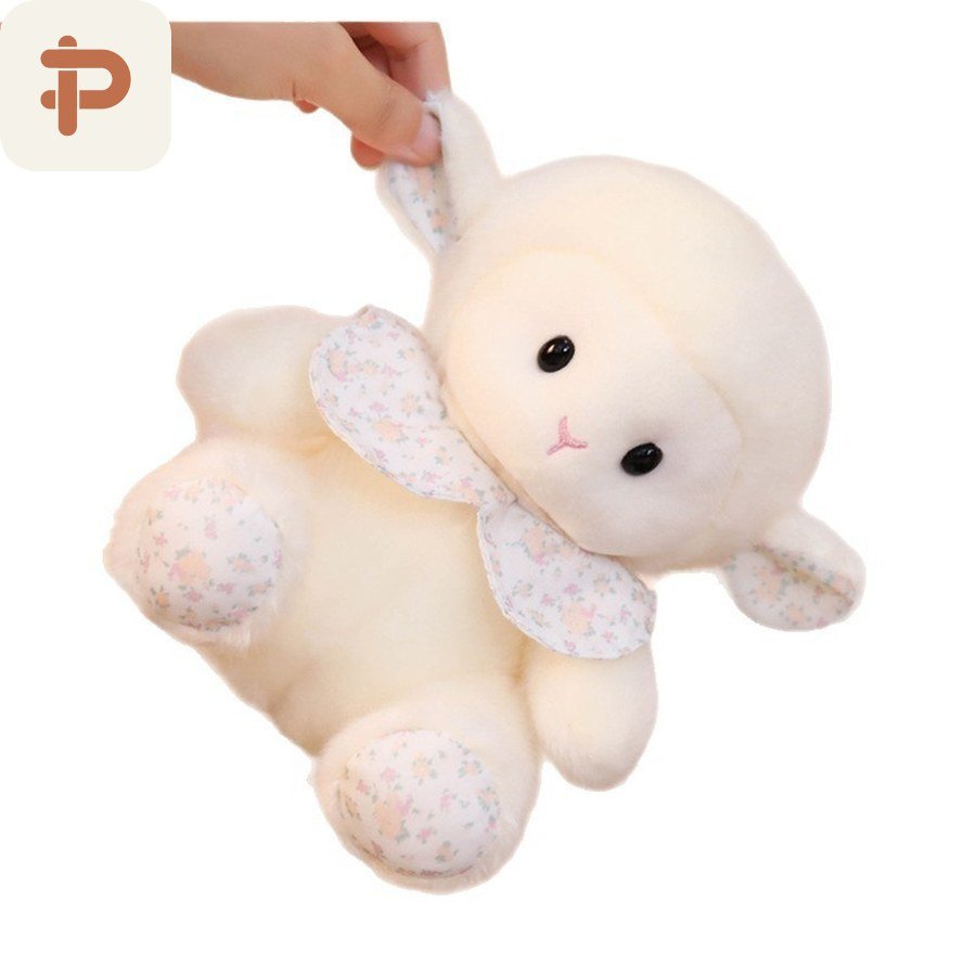 Desk Buddy Plush Animals with Lace Collar