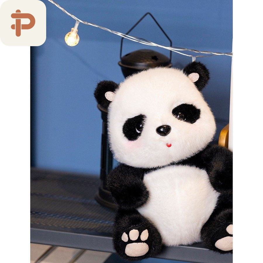 Realistic Panda Plush, Sitting or Lying