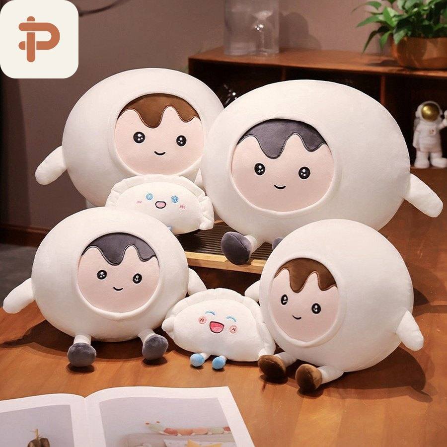 Dumpling & Rice-Ball Plush Pillow
