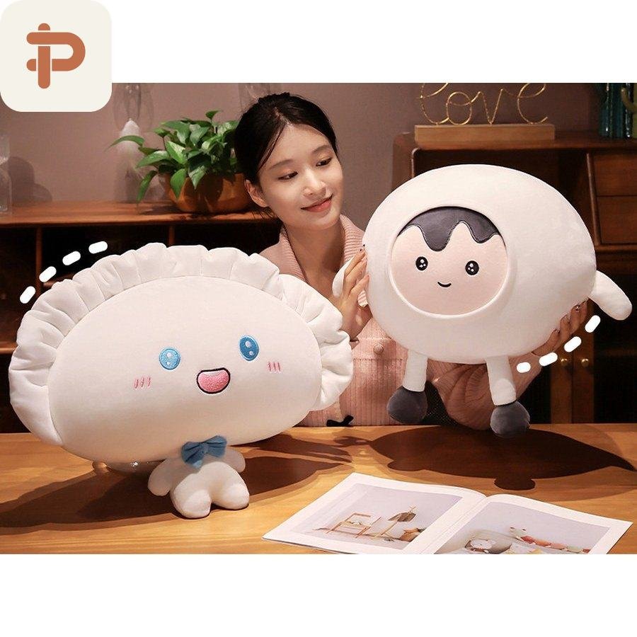 Dumpling & Rice-Ball Plush Pillow