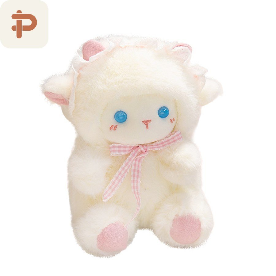 Angel Lamb Plush with Bonnet