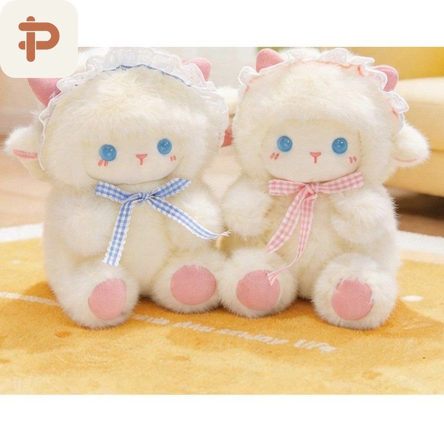 Angel Lamb Plush with Bonnet