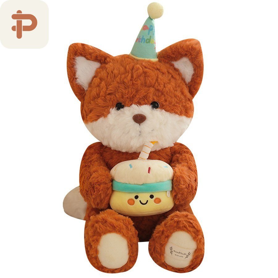 Birthday Bear & Fox Plush
