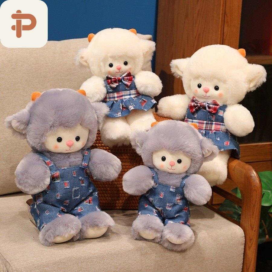 Denim Skirt Lamb Plush