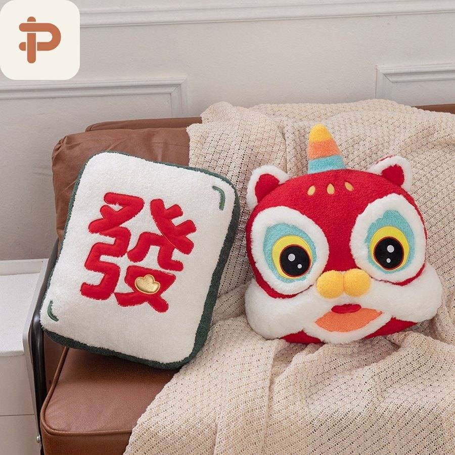 Lion Dance Lucky Cushion