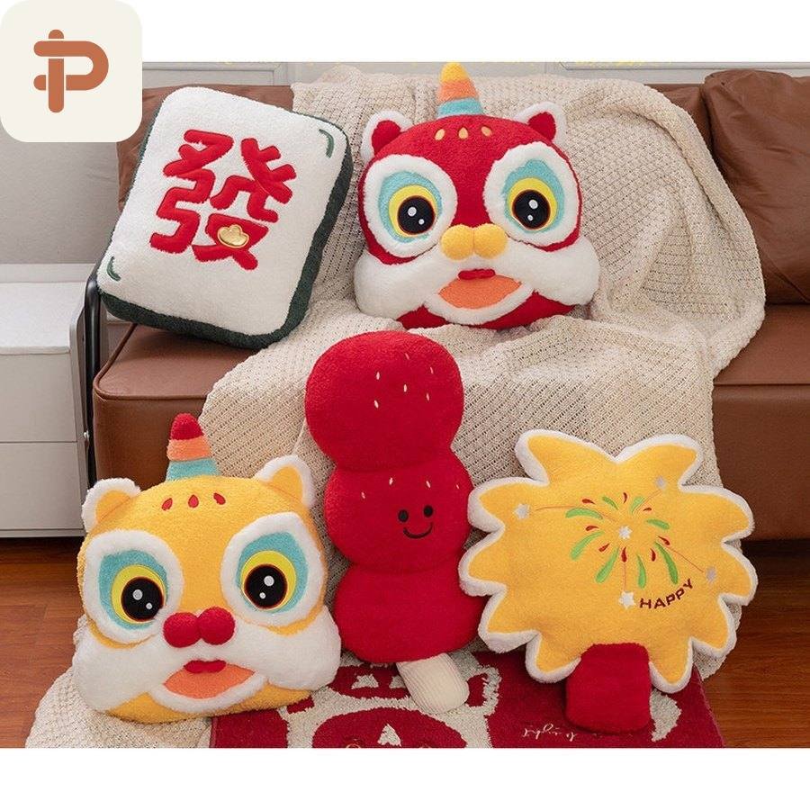 Lion Dance Lucky Cushion