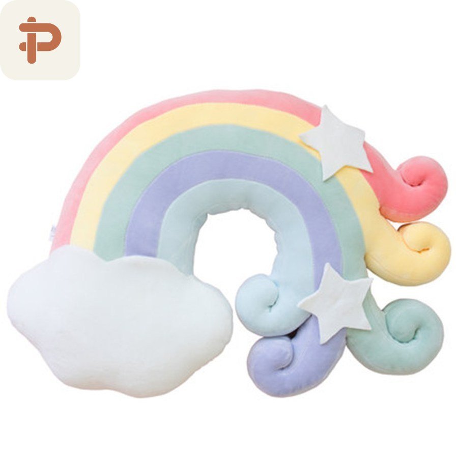 Rainbow & Crown Kids Cushion