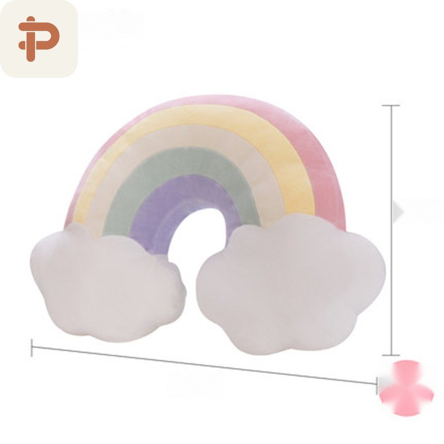 Rainbow & Crown Kids Cushion