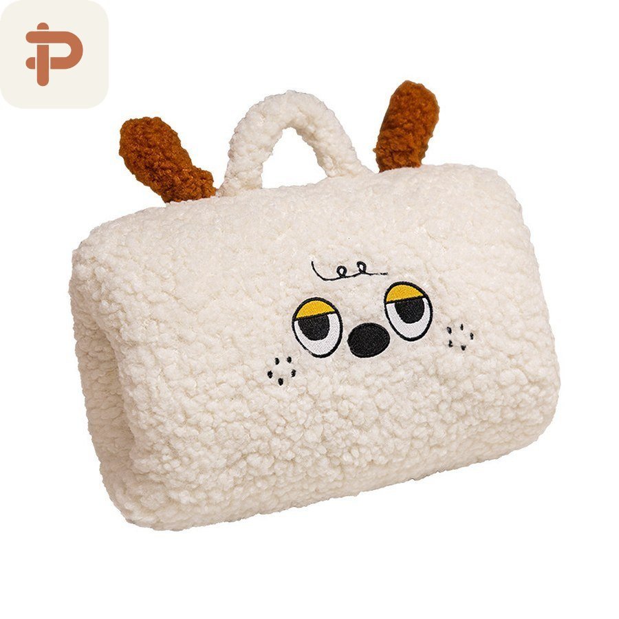 Fluffy Animal Hand-Warmer Muff Pillow