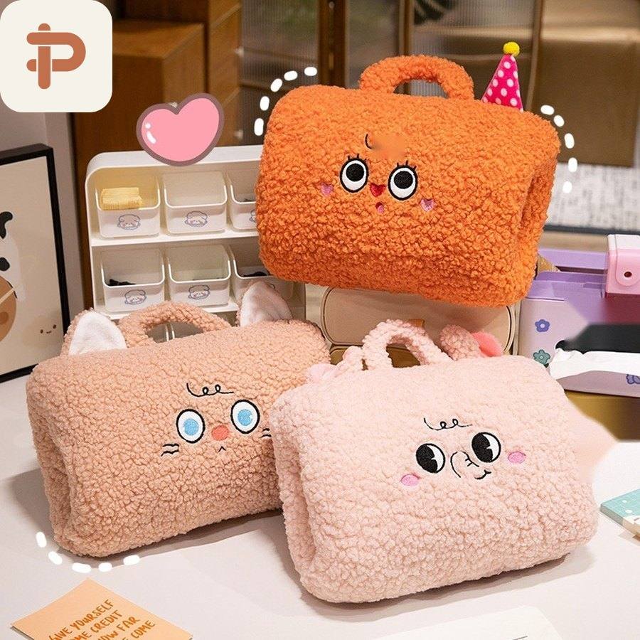 Fluffy Animal Hand-Warmer Muff Pillow