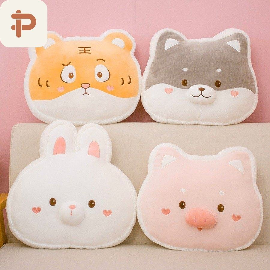 Soft Animal Face Cushion