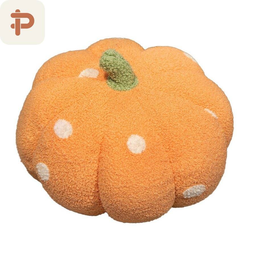 Polka-Dot Pumpkin Cushion