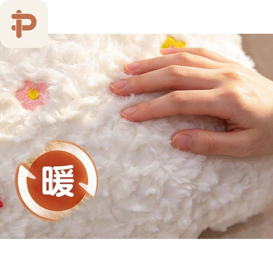 Lamb with Red Scarf Cushion