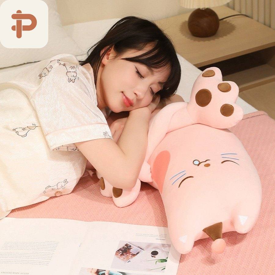 Polka-Dot Cat Long Body Pillow