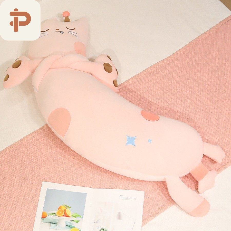 Polka-Dot Cat Long Body Pillow