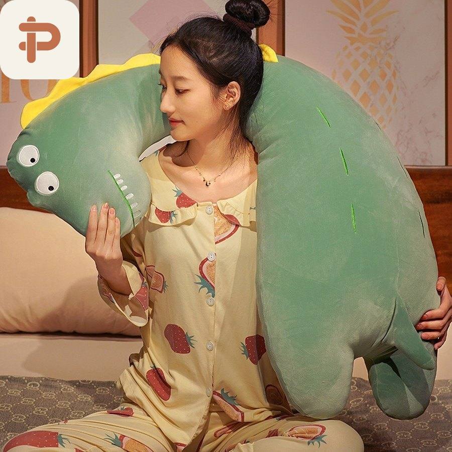 Dinosaur & Crocodile Long Pillow, 100–150 cm