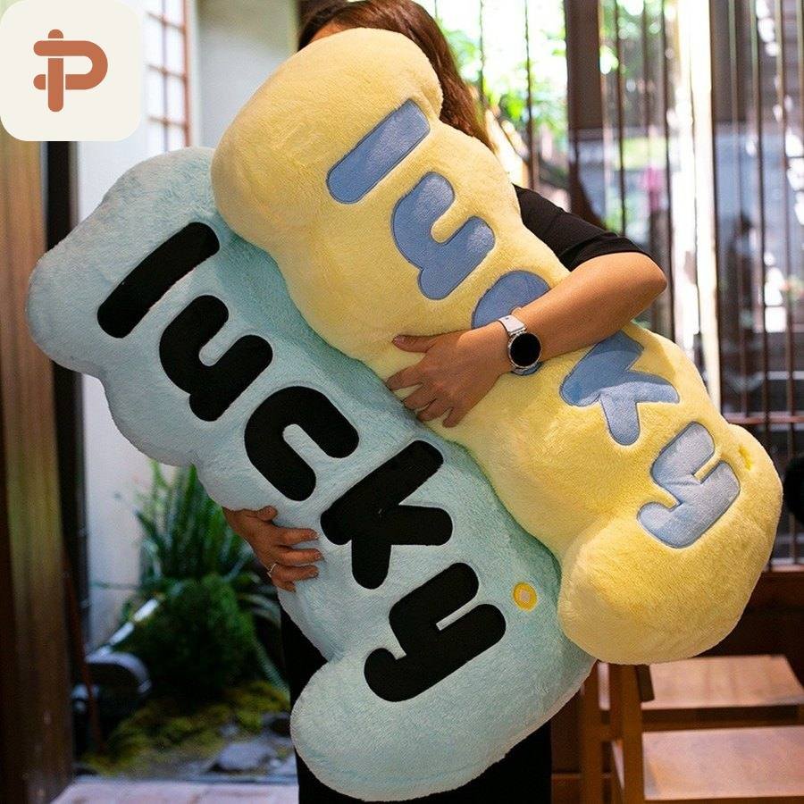 Lucky Letter Long Pillow, 80 cm