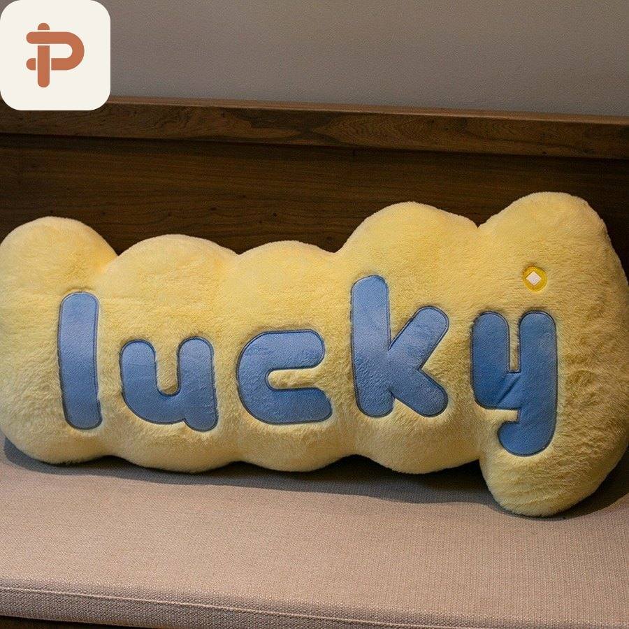 Lucky Letter Long Pillow, 80 cm