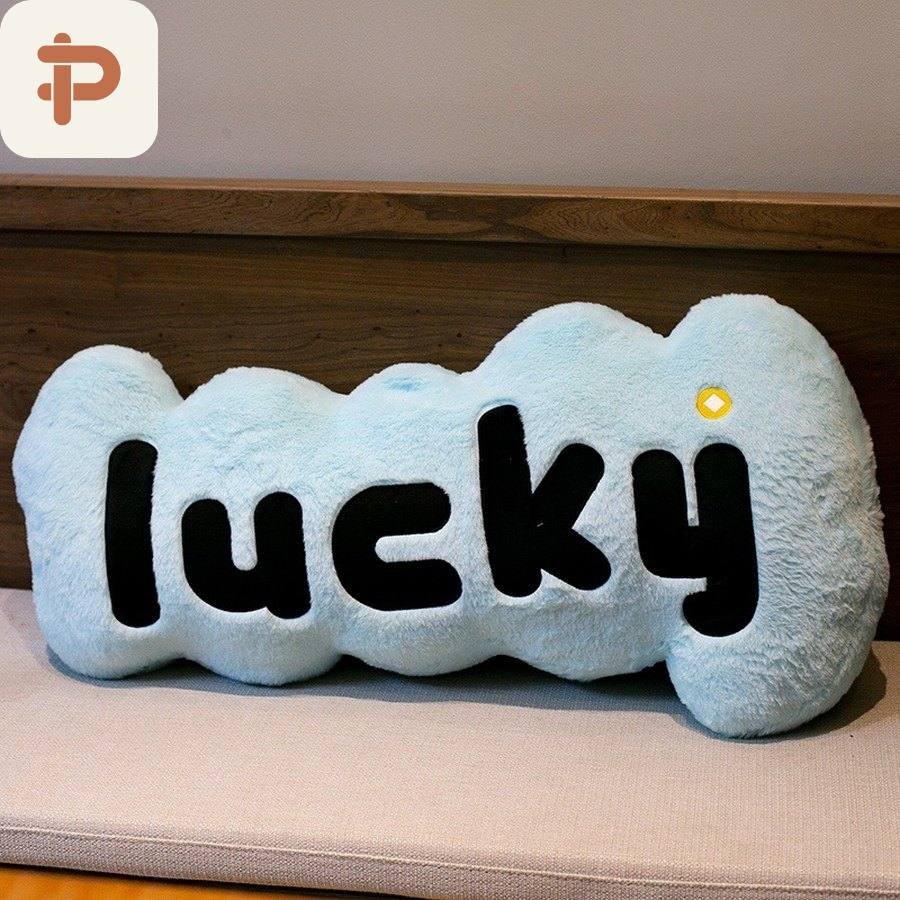 Lucky Letter Long Pillow, 80 cm