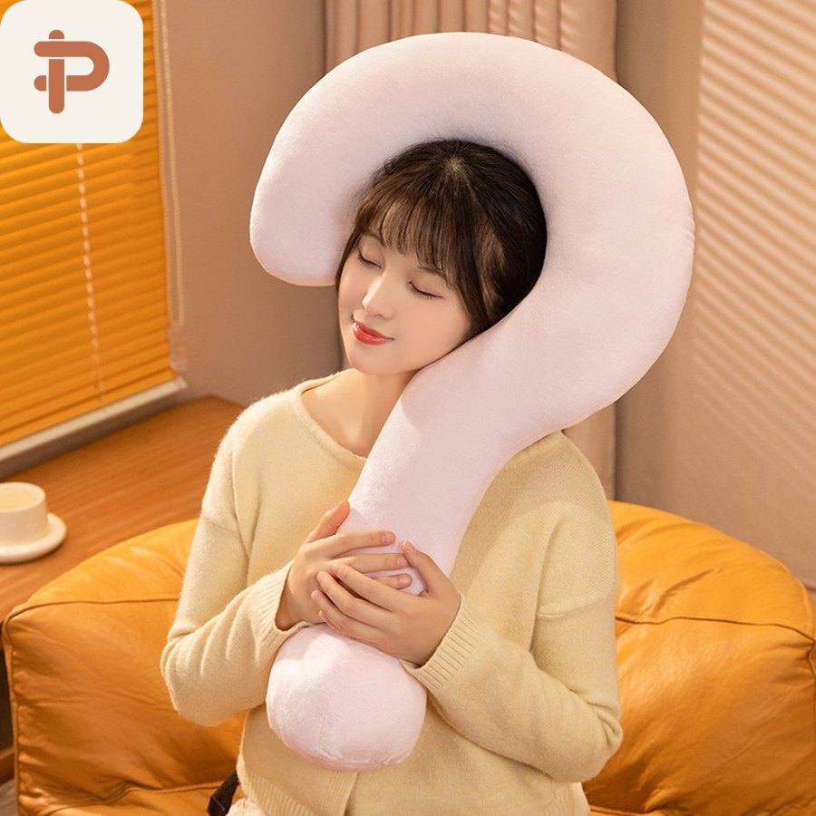 Question-Mark Neck & Hug Pillow