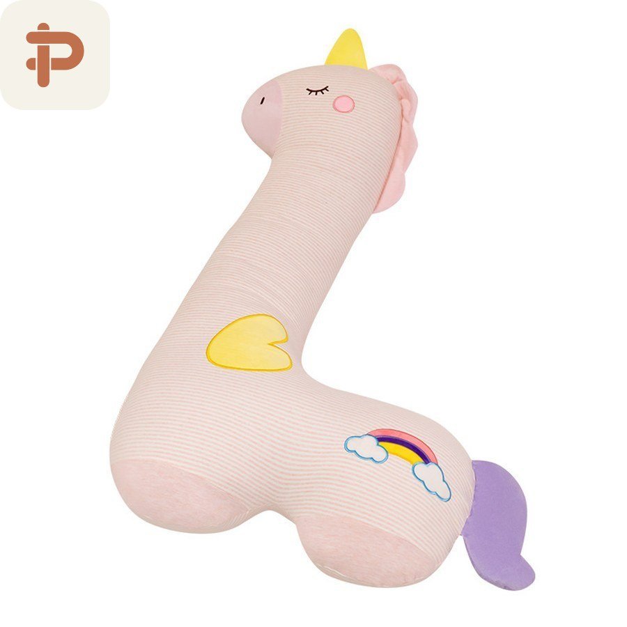 Cotton Unicorn & Dino Long Pillow