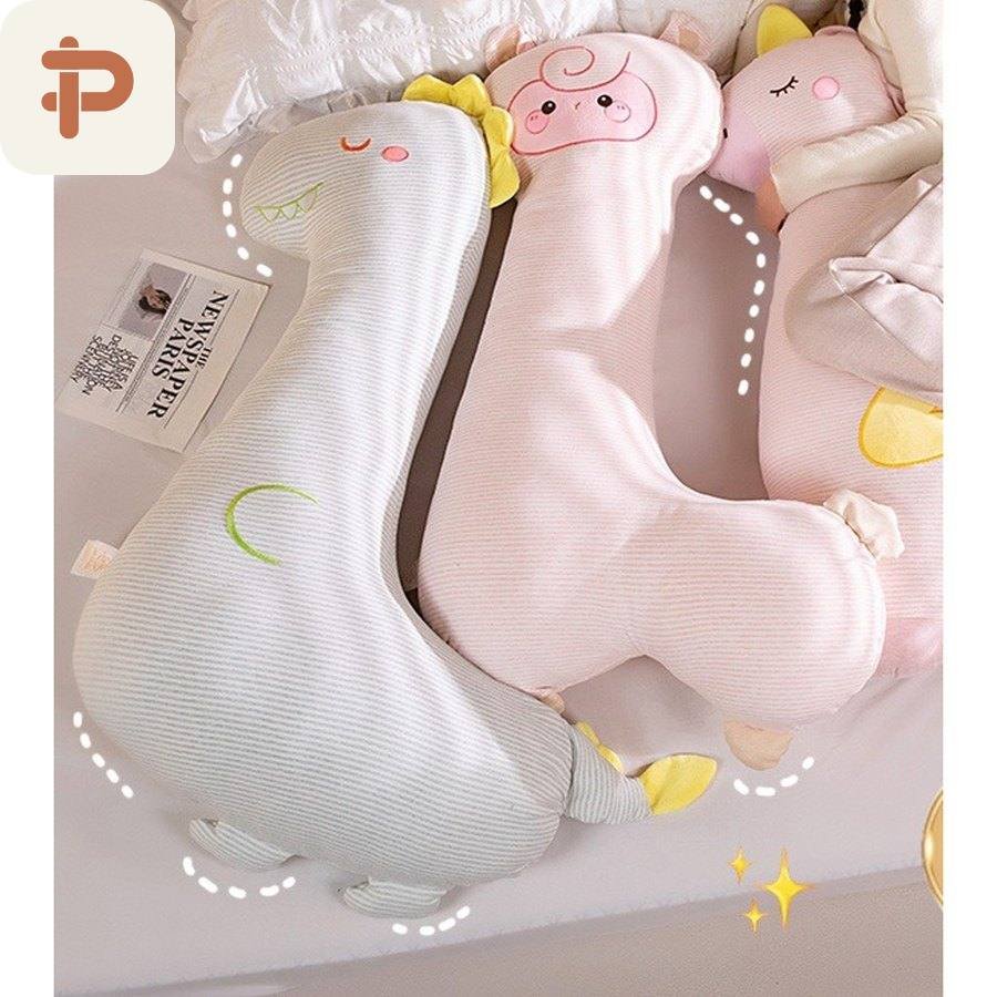 Cotton Unicorn & Dino Long Pillow