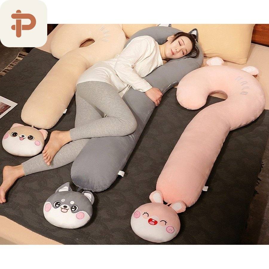 Question-Mark Animal Long Pillow, 70–160 cm