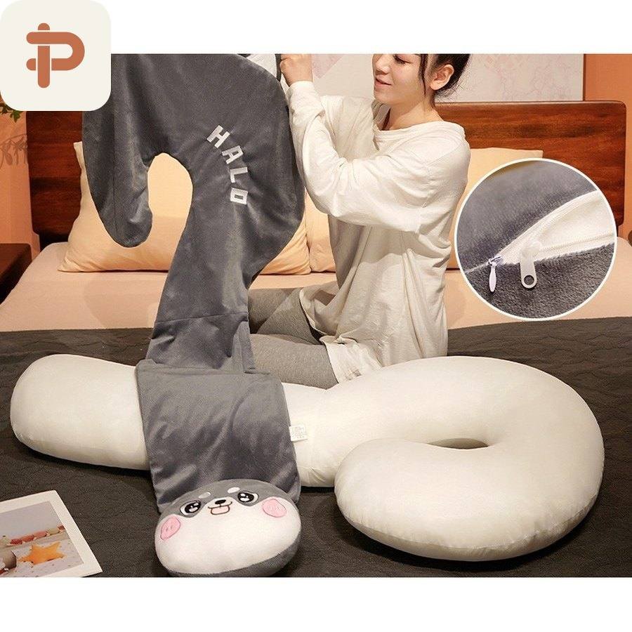 Question-Mark Animal Long Pillow, 70–160 cm