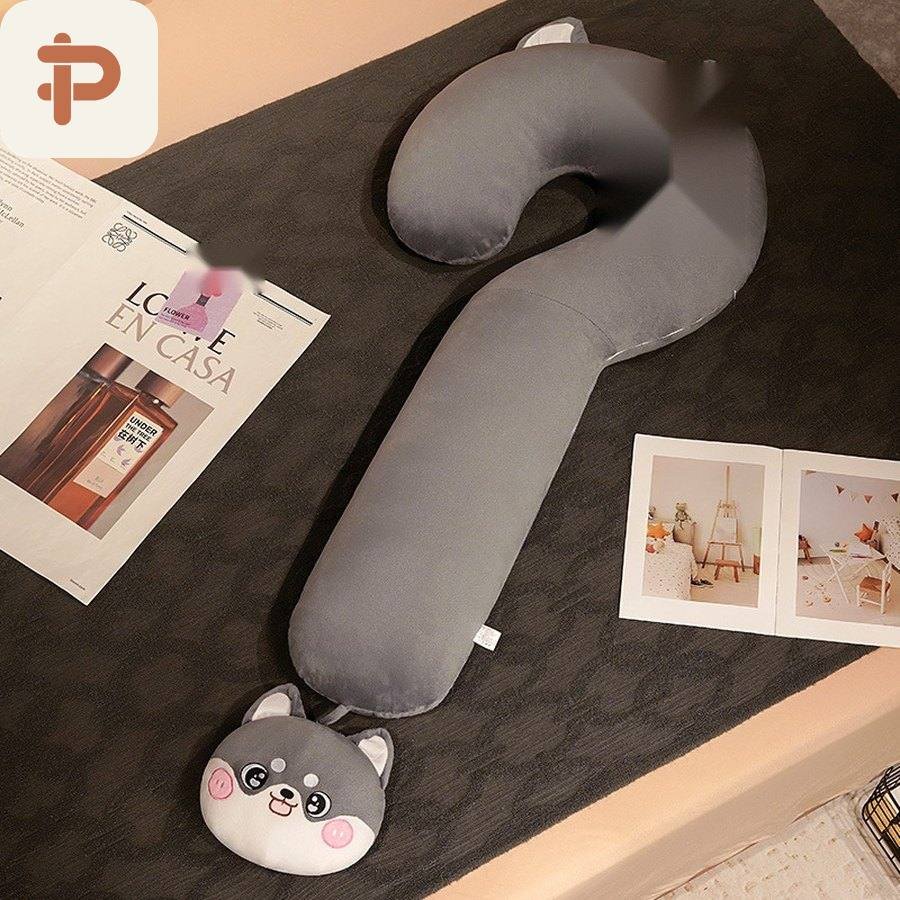 Question-Mark Animal Long Pillow, 70–160 cm