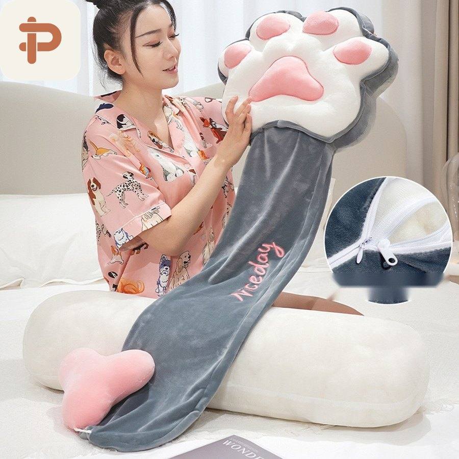 Cat Paw Long Body Pillow, 100–150 cm