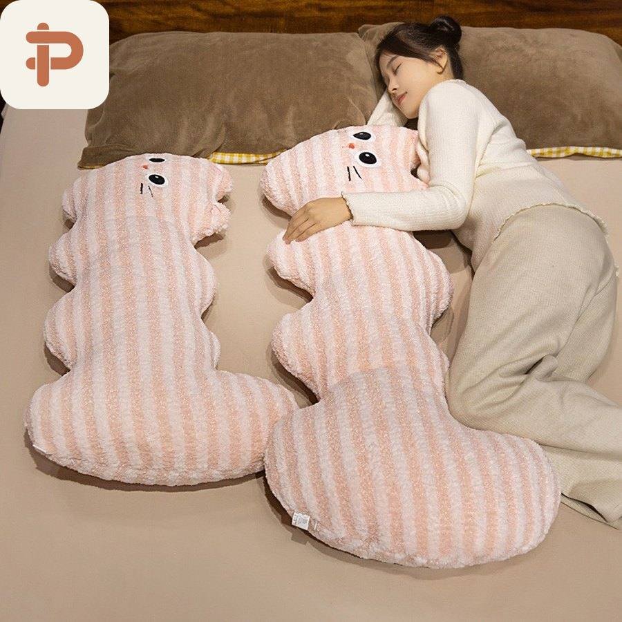 Striped Cat Wave Body Pillow