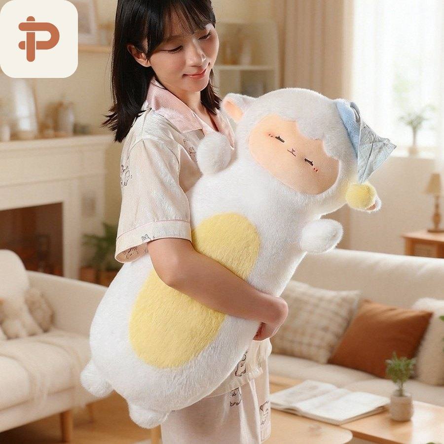 Animal Hat Long Hug Pillow, 70 cm