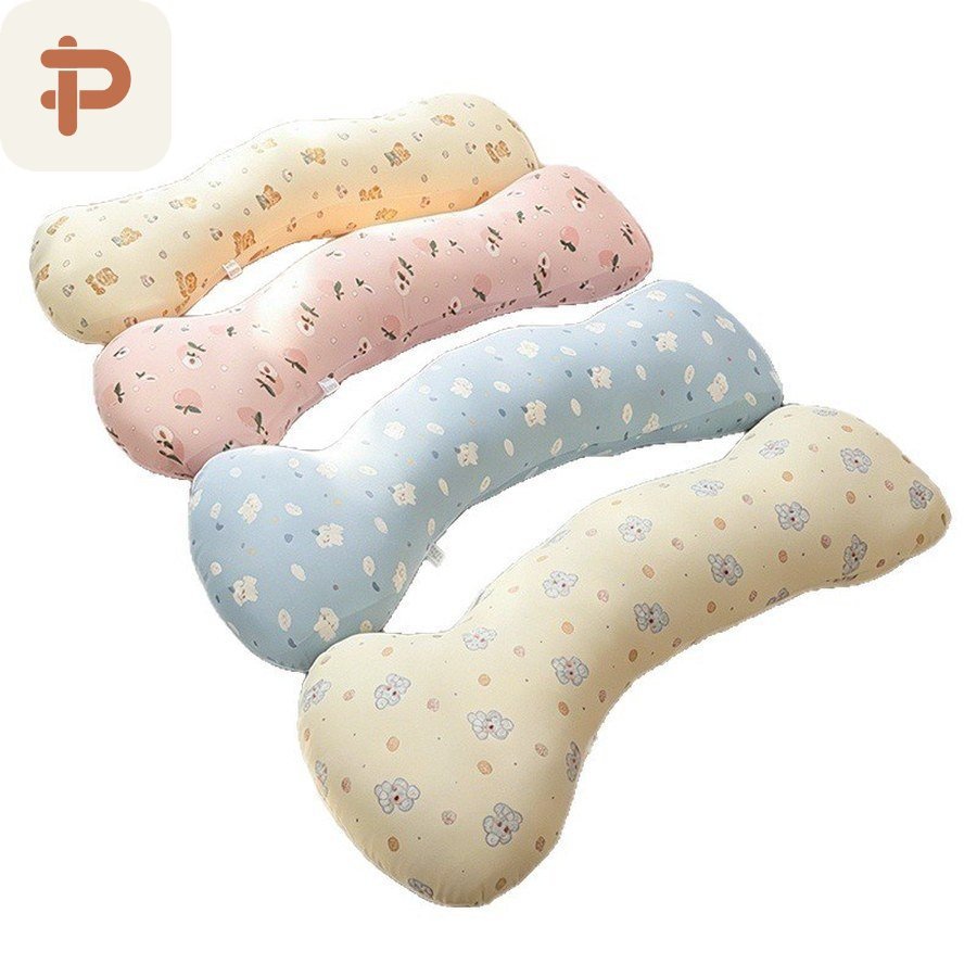 Printed Cotton Bone-Shape Body Pillow