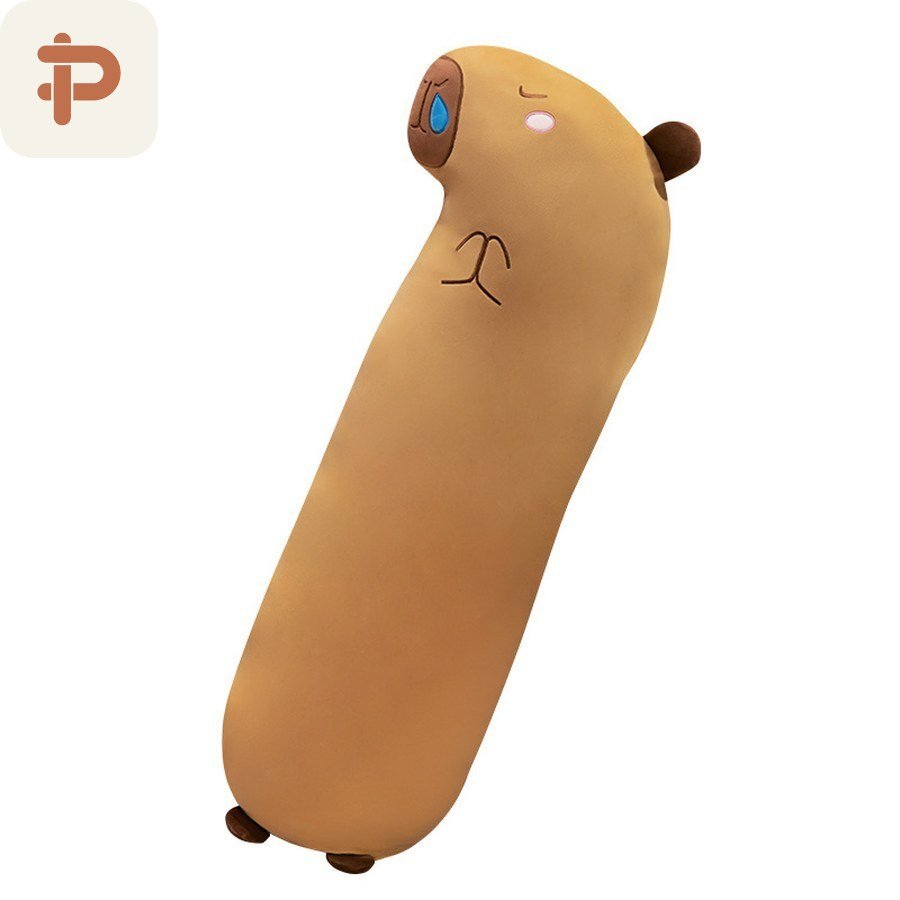 Lucky Capybara Long Body Pillow, 80–120 cm