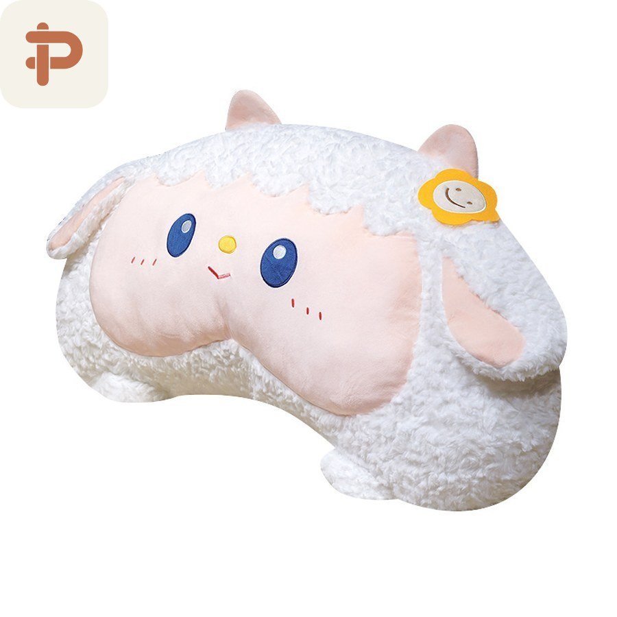 Curved Lamb Long Pillow, 3 Sizes