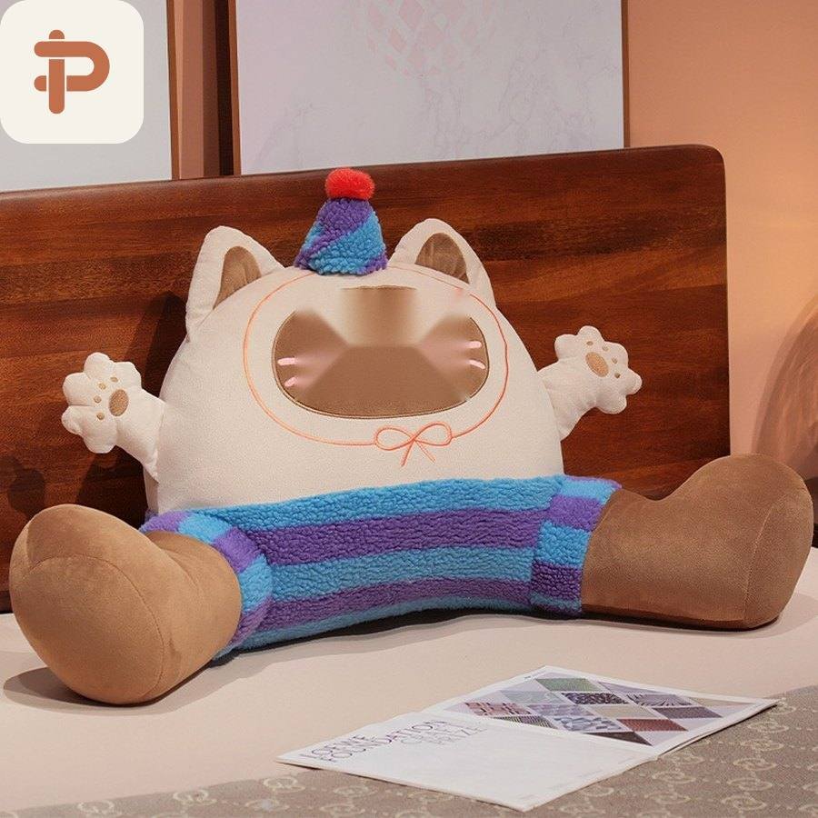 Cat & Westie Bed Reading Backrest