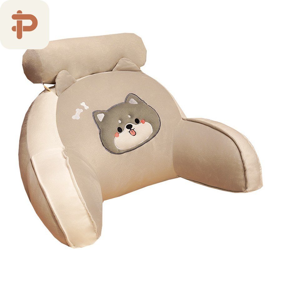 Embroidered Animal Bed Backrest with Headrest